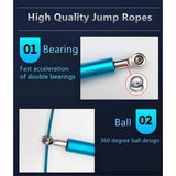 Men Women Speed Jump Rope Kids Skipping Rope Gym Workout Equipment Steel Wire Bearing Adjustable Fitness MMA Training