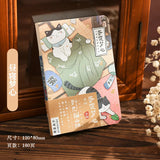 Pocket Notebook Cartoon Cat Japanese Style Notepad Portable Planner Journal Diary Kawaii Stationery School Supplies