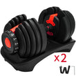 24KG Adjustable Dumbbells Set 2.5KG-24KG Weight Strength Training Fitness Workouts GYM Home Equipment For Exercise Health