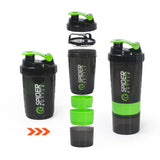 Large Capacity 3 Layers Protein Shaker Bottle with Mixing Cup for Body Building Exercise Water Shaker Cup Powder Shake Mixer