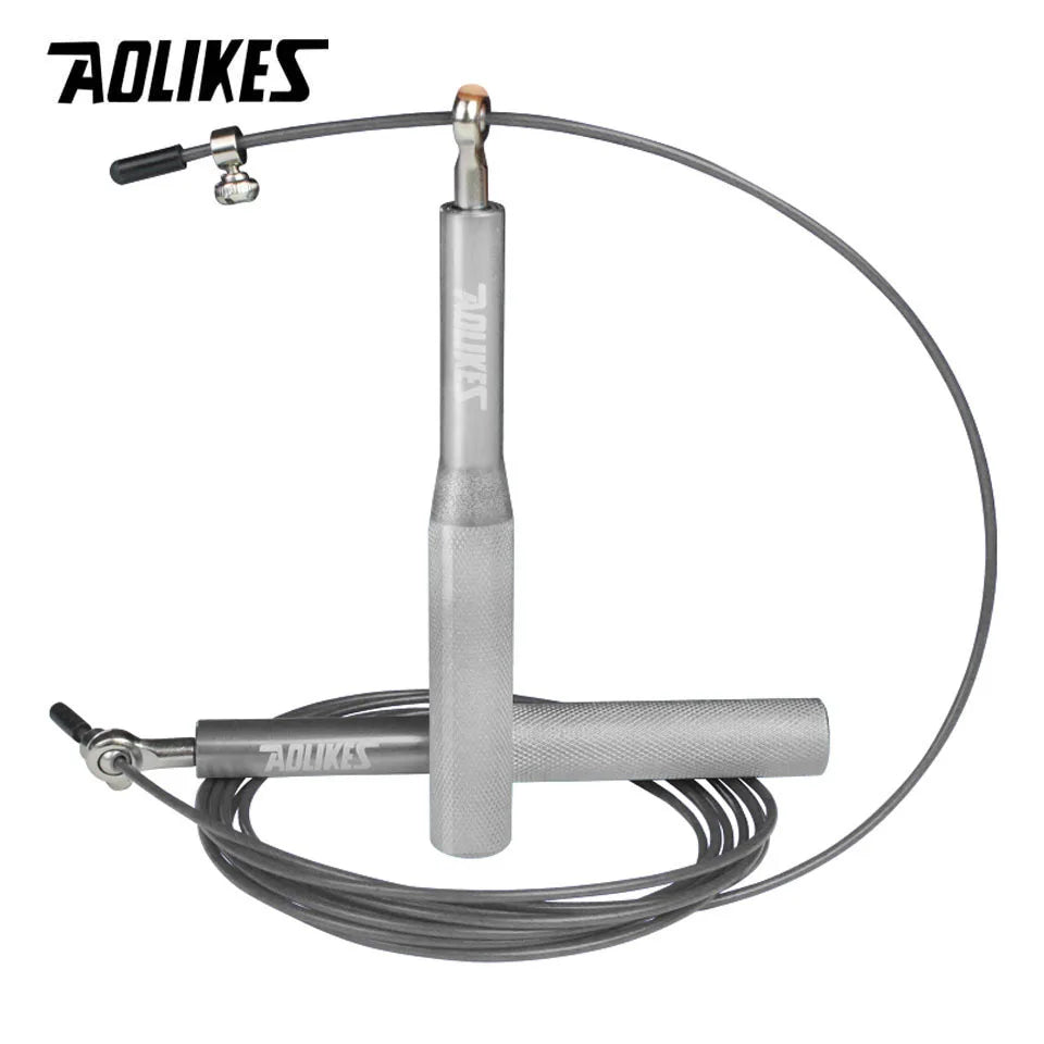 AOLIKES Crossfit Jump Rope Adjustable Jumping Rope Training Aluminum Skipping Rope Fitness Speed Skip Training Boxing MMA