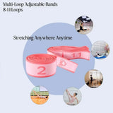 8/10/12 Grid Yoga Stretch Band Flexible Adjustable Digital Resistance Band Multi-stage Stretching Training Belt