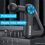 Mini Triangle Massage Gun, 9 Speeds Electric Fascia Massager with 9 Heads, 1500mAh Quiet Deep Tissue Muscle Relaxation Device