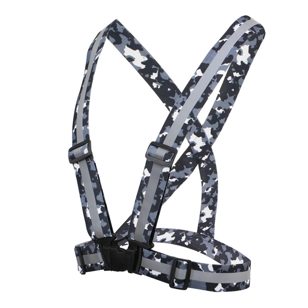 Highlight Reflective Straps Night Work Security Running Cycling Safety Reflective Vest High Visibility Reflective Safety Jacket