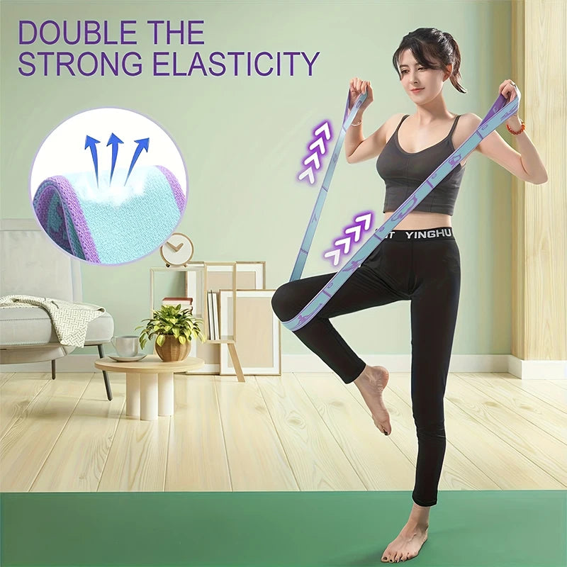 8/12 Loop Numbered Resistance Bands with Guide Purple Blue Pink Elastic Straps for Yoga Pilates Home Gym Pull-Up Training Band