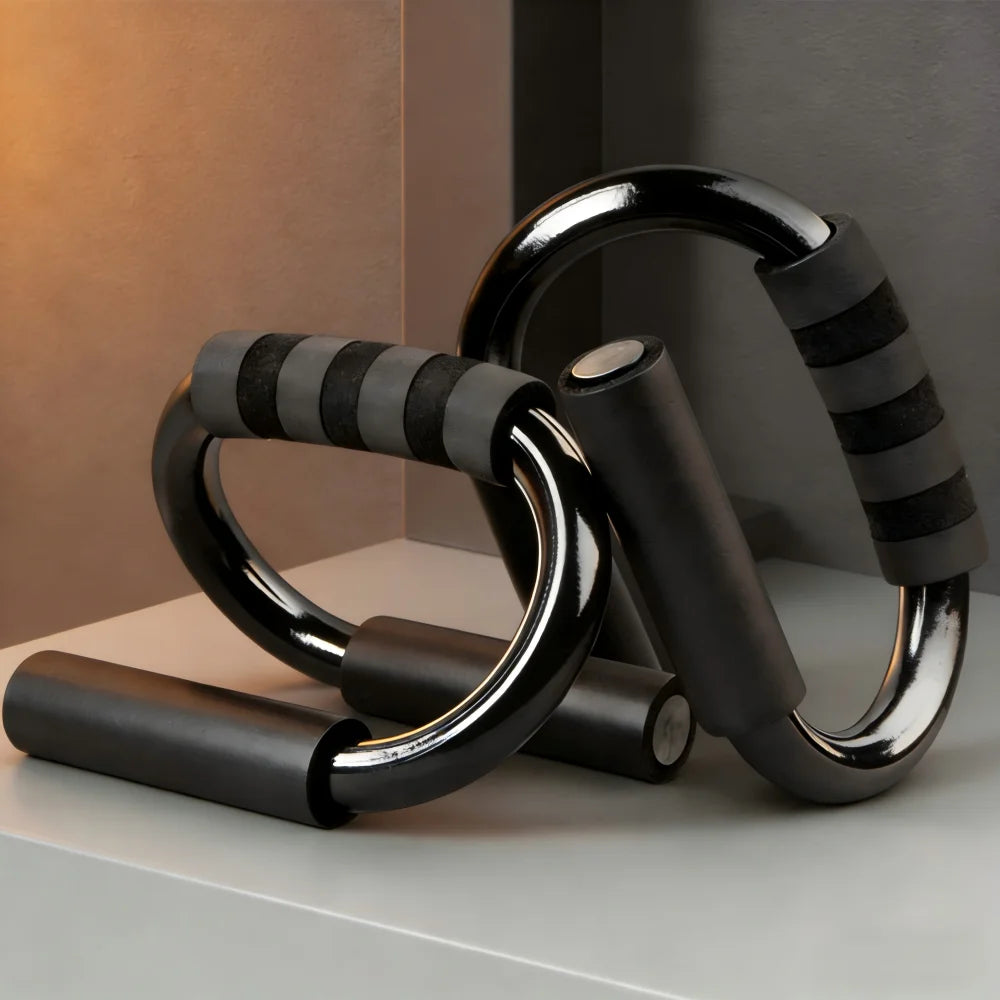 S-shaped Push-Up Rack with Non-Slip Foam Handles, Steel Frame, Home Fitness Equipment,Designed for Chest and Upper Body Training