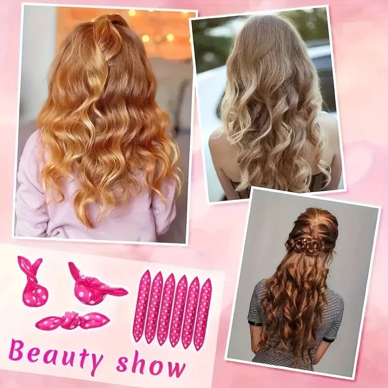Flexible No Heat Hair Curlers: Night Sleep Foam Overnight Sleeping Hair Rollers for Women-DIY Sponge Hair Styling Rollers Tools