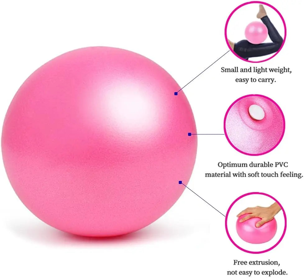 25cm Yoga Ball Gym Indoor Core Training Pilates Sport Fitness Yoga Ball Anti Burst and Slip Resistant Balls Balance Exercise