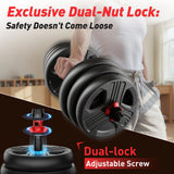FEIERDUN 9-20kg Adjustable Dumbbells 2er Set, 5-in-1 Barbell, Kettlebell, Push-up Stand, Full Body Strength Training