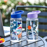 A 500ml Straw Cup, Cute and Portable Dinosaur Ice Cream Water Bottle, Outdoor Portable Cute Cup Water Bottle