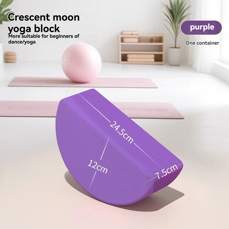 Half Round Yoga Block,Stretching Half Moon Balance Block AntiSlip for Workout Foot Core Strength Indoor Sports Training Home Gym