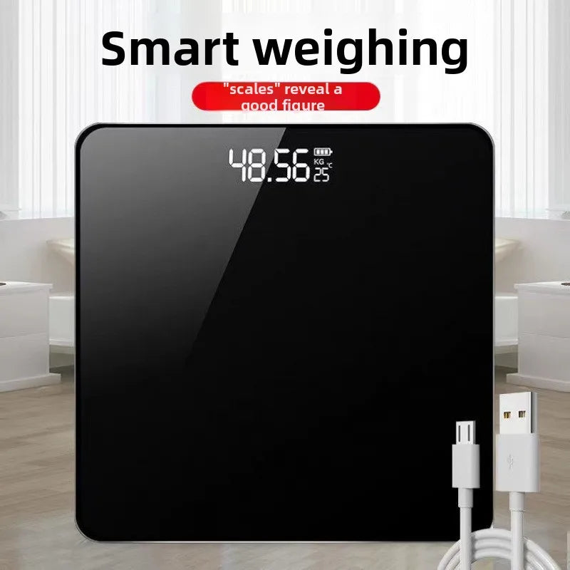 Bluetooth Smart Weight Scale - Precise Intelligent Digital Wireless Weight Scale. USB Rechargeable Smart Bathroom Scale Forhands