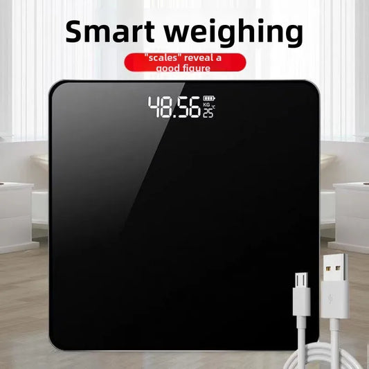 Bluetooth Smart Weight Scale - Precise Intelligent Digital Wireless Weight Scale. USB Rechargeable Smart Bathroom Scale Forhands