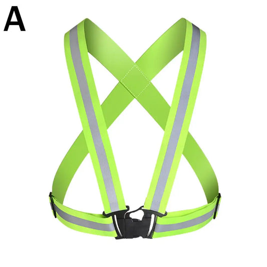 Cycling Reflective Strip Safety Vest Adjustable Highly Elastic Electric Scooter Reflective Vest For Running Jogging Fishing