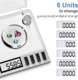 Smart Weigh GEM20 High Precision Digital Milligram Scale 50 x 0.001g Reloading, Jewelry and Gems Scale