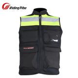 Men's Motorcycle Reflective Vest Motocross High Visibility Jackets Waistcoat Motorbike Racing Non-sleeve Touring Clothes