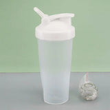 600ml Portable Protein Powder Shaker Bottle Leak Proof Water Bottle for Gym Fitness Training Sport Shaker Mixing Cup with Scale