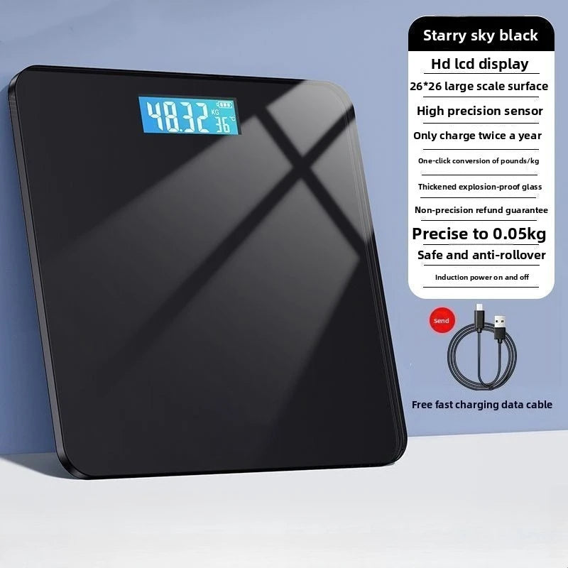 Bluetooth Smart Weight Scale - Precise Intelligent Digital Wireless Weight Scale. USB Rechargeable Smart Bathroom Scale Forhands