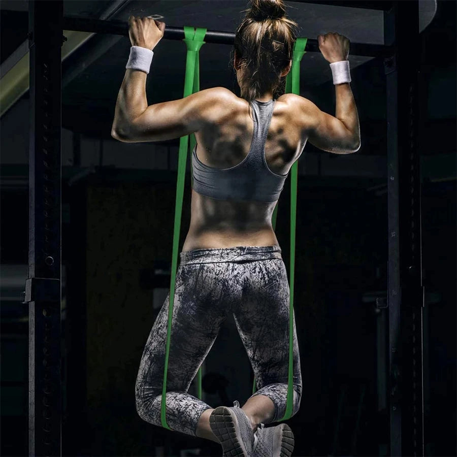 Workout Pilates Latex Resistance Band Sport Fitness Exercise Elastic Band Heavy Duty Strength Pull Up Crossfit Gym Equipments