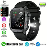 2026 New Military Smart Watch Men 3ATM Outdoor Sports Fitness Tracker Blood Pressure Health Monitoring BT Call GPS Smartwatch
