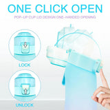 650ML Sports Air Water Bottle BPA Free, Fruit Scent Pods Air Flavor Caps,Leak Proof Sports Water Cup for Outdoor Running Gym