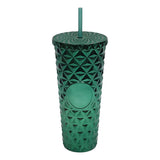 LUSQI Durian Straw Tumbler Double Wall Insulated Plastic Cup Trendy Creative Large Capacity Water Bottle With Multi Colors
