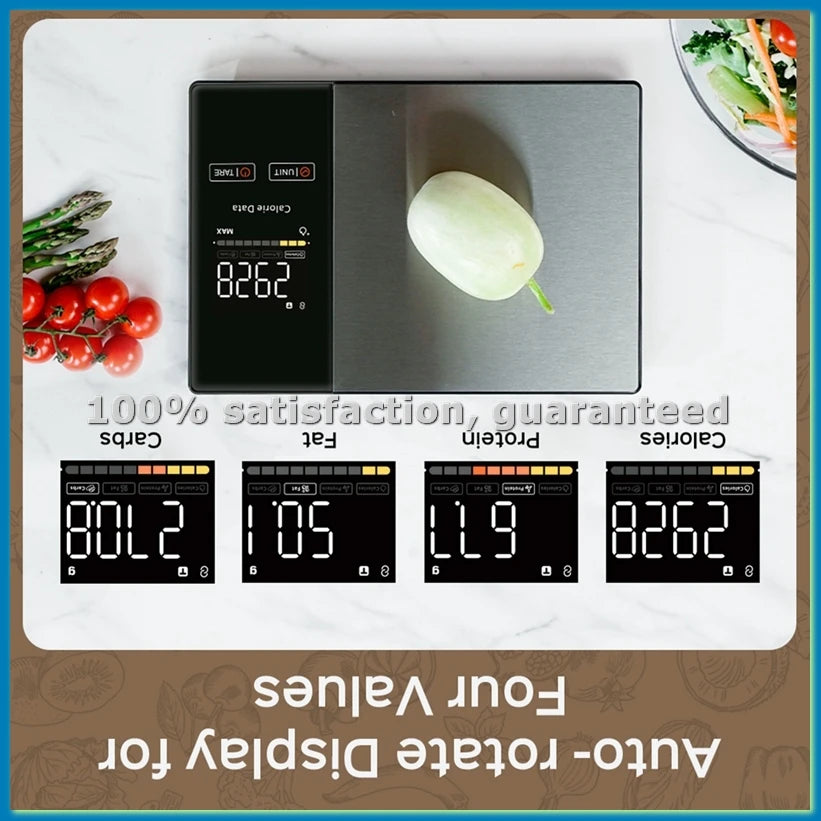Digital Kitchen Scale 5kg Smart Food Calories Calculator Nutrition Stainless Steel Kitchen Scale Smart Scale Kitchen-ABYS