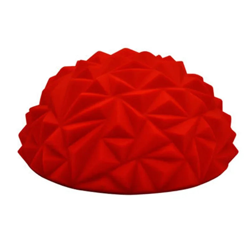 16cm Yoga Ball PVC Inflatable Massage Point Half Fit Ball Balance Trainer Stabilizer GYM Pilates Fitness Pineapple Massage Ball