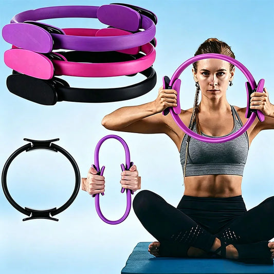 Pilates Ring Elastic Yoga Fitness Circle Home Gym Resistance Exercise Tool for Women Yoga Pilates Ring YJQ01