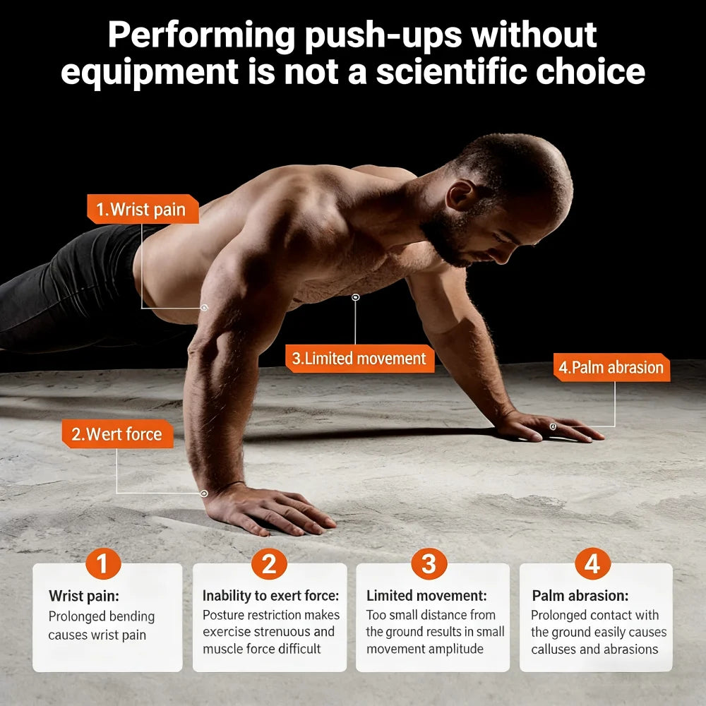 S-shaped Push-Up Rack with Non-Slip Foam Handles, Steel Frame, Home Fitness Equipment,Designed for Chest and Upper Body Training
