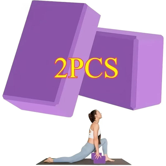 2PCS Yoga Blocks - Made from High-Density Foam, Lightweight, Supportive, And Odor-Free - Essential Yoga Gear for Women, Gym