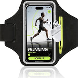 Running Armband for iPhone 17 16 15 14 13 Samsung S26 S25 S24 S23 with Card Slot Key Pockets Sports Arm Bands Cell Phone Holder