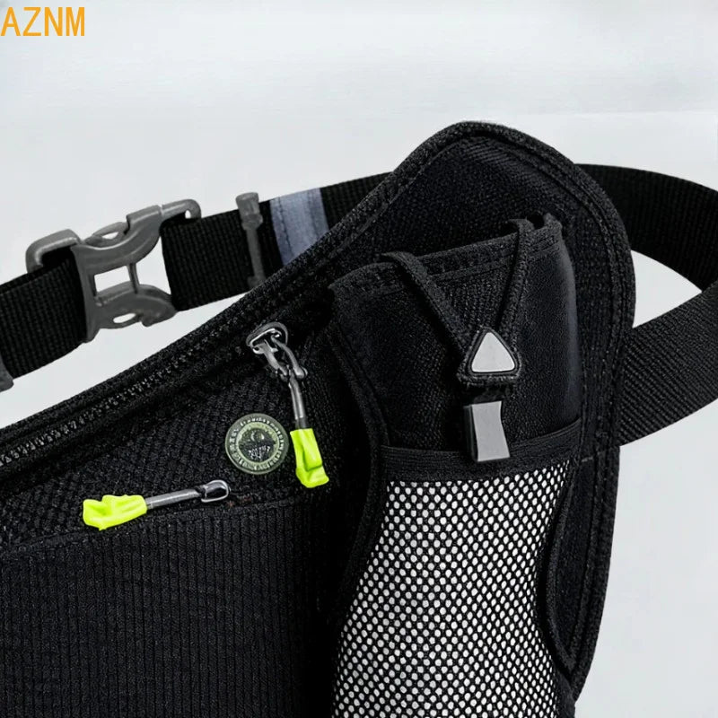 Running Waist Bags Water Bottle Holder Hydration Belt Bag Men Women Sports Fanny Pack Gym Running Cell Phone Jogging Cycling Bag