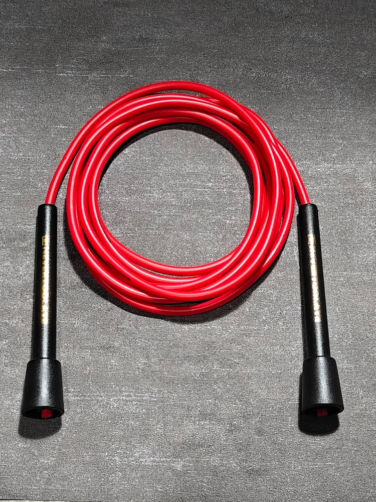 6mm thick PVC jump rope 140 gram 80A with core thread vinyl cord rope 15.5cm long handle NEVERTOOLATE  hitt exercise fitness