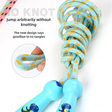 Toddler Jump Rope Wear Resistant Cotton Cord Length Adjustable Soft Skipping Rope With Smooth Handles For Kids Boys Girls