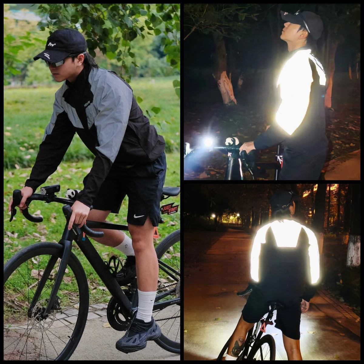 WOSAWE Reflective Cycling Jacket Winter Autumn Bicycle Windbreaker Bike Soft Windproof Waterproof Motorbike Jacket Men Coat