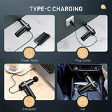 Portable Black Percussion Gun, Deep Muscle Relaxation Electric Massage Gun, Deep Tissue Muscle Relief Massager, 8 Massage Heads
