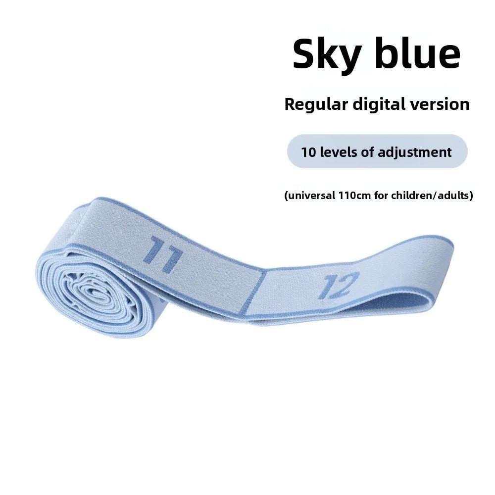 8/10/12 Grid Yoga Stretch Band Flexible Adjustable Digital Resistance Band Multi-stage Stretching Training Belt