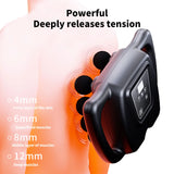 16 Heads Fascia Massage Gun，Adjustable High Frequency Vibration Electric Massager For Muscle Relaxation And Relieve Fatigue
