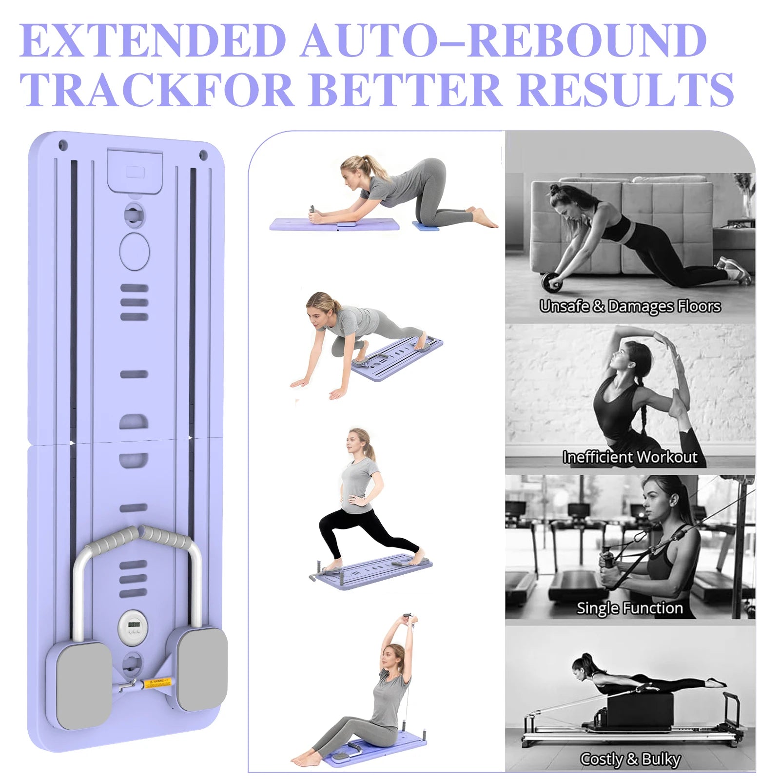 Multifunctional Abdominal Fitness Board Home Gym Exercise Board That Is Foldable, Lightweight Home Fitness Ab Roller Wheel