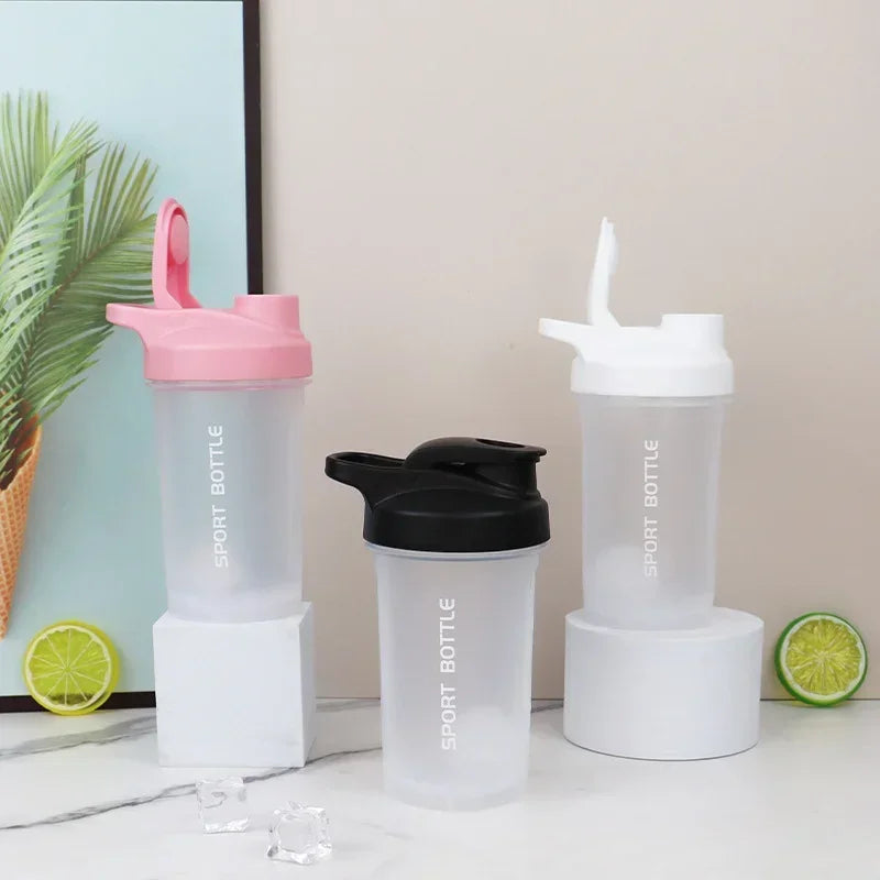 NEW Portable 300ml Protein Powder Shaker Bottle Leak Proof Water Bottle for Gym Outdoor Fitness Training Sport Mixing Cup Scale