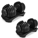 24KG Adjustable Dumbbells Set 2.5KG-24KG Weight Strength Training Fitness Workouts GYM Home Equipment For Exercise Health