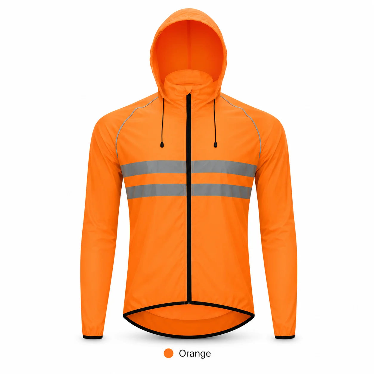 Men Cycling Jacket Reflective Hooded Windproof Water Repellent Bike Windbreaker Lightweight Packable Outdoor Coat
