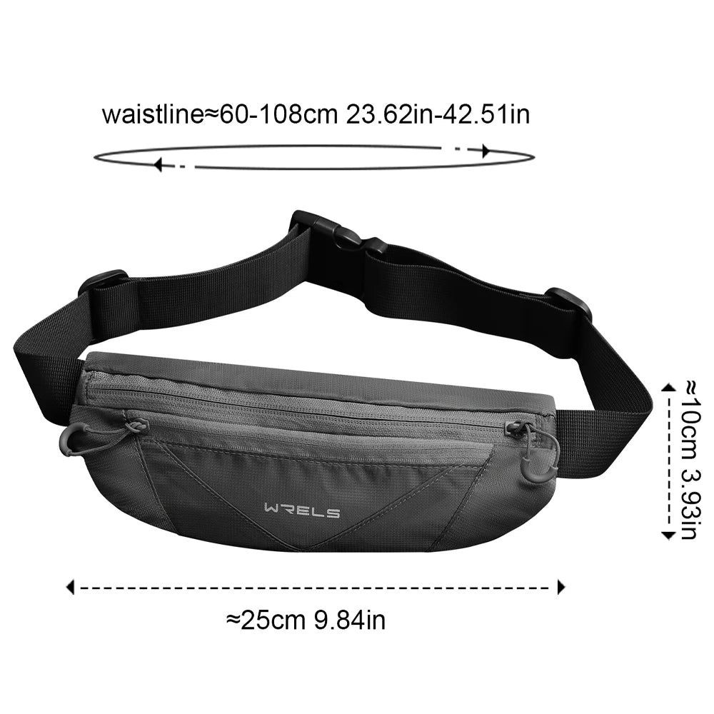 WRELS Man/Woman Running Sports Belt Wasit Pack Pockets Marathon Jogging Bag Outdoor Sports Cycling Phone Waist Bags Waterproof