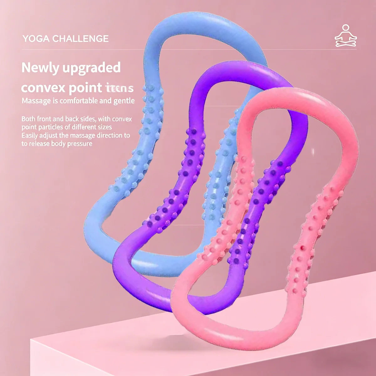 1pc Yoga Pilates Ring Magic Circle Back Stretch Fitness Ring Home Gym Body Shaping Yoga Exercise Tool