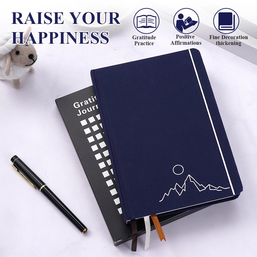 1Pc Daily Gratitude Wellness Journal For Mood Mental Health With Prompts Mindfulness Happiness A5 Reflection Notebook With Pen