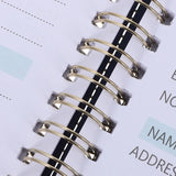 Address Phone Book with Alphabet Tabs Hardcover Spiral Notebook with A-Z Tab A6 Size Password Keeper Journal Notebook for Office