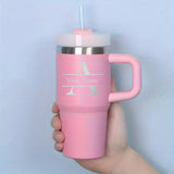 Personalized of Name 14Oz SUS304 Travel Cup Customization Water Bottle with Straw Suitable for Birthday Gifts Sport Water Bottle