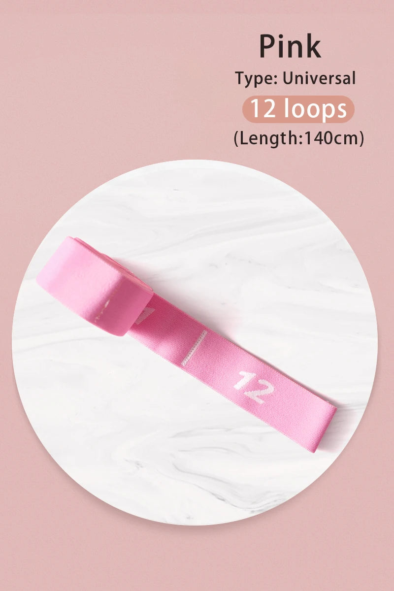 Kids Dance Stretch Band, 8/10/12-Segment Ballet Practice Elastic Band for Children, Latin Jazz Stretching Resistance Training