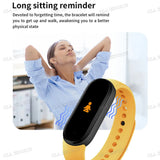 M7 Smart Watch Heart Rate Blood Pressure Monitoring AMOLED Screen Smart Wristband Fitness Tracker For Men Women Sport Bracelet